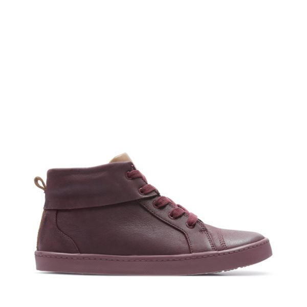 Clarks Boys City Oasis Hi Casual Shoes Burgundy | USA-274935